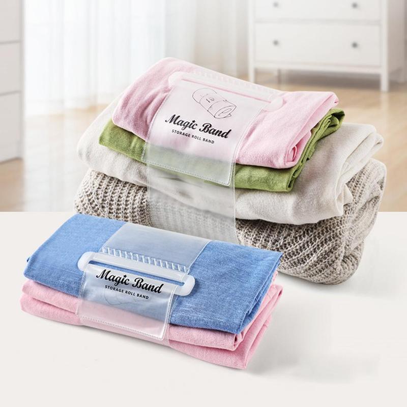 Kledingrol met zelfklevende banden voor het eenvoudig sorteren van broeken, opbergen van kleding en met overhemden, huishoudelijk reizen, kleding  f5 d 6