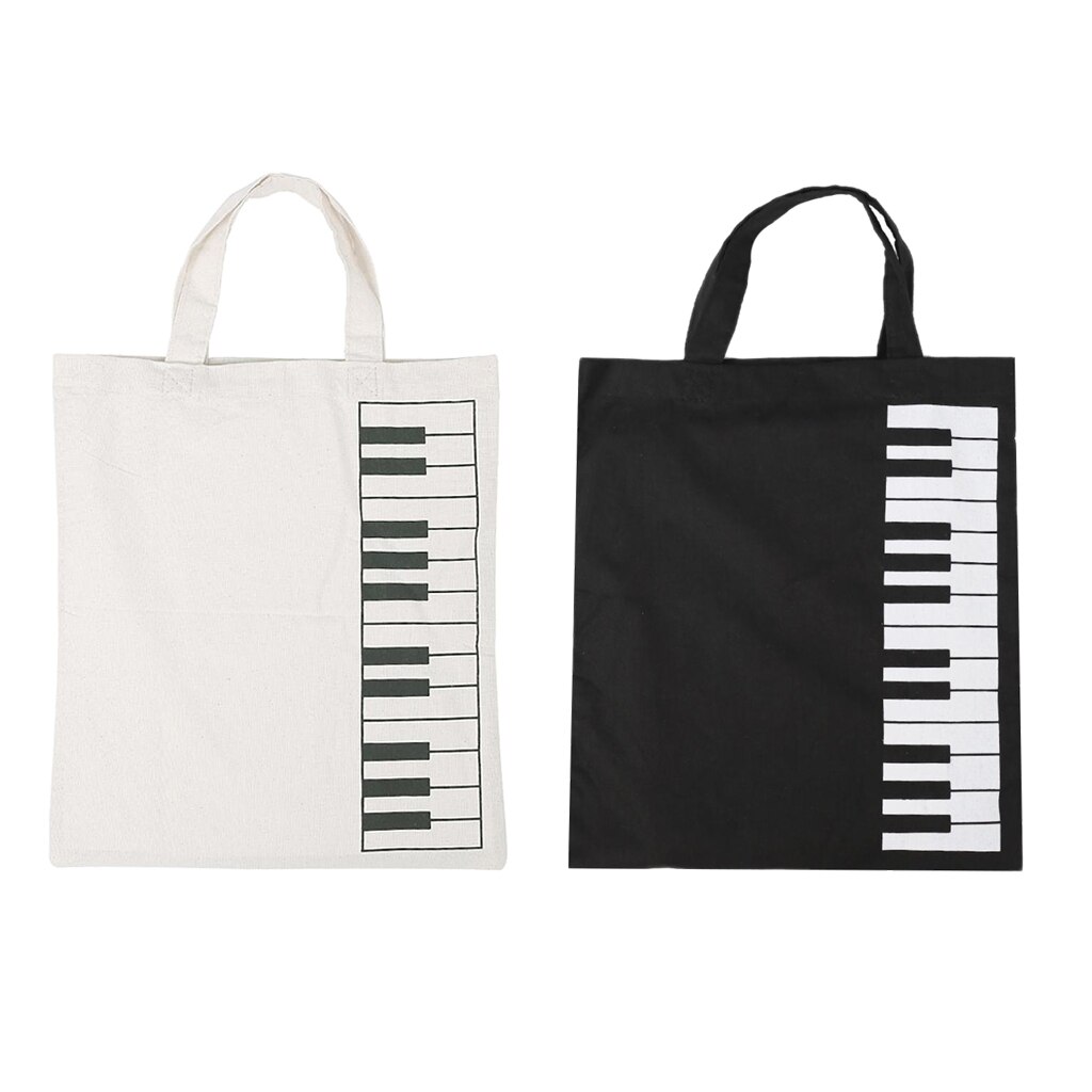 Music Cotton Bag Backpack Piano Keys Handbag Music Score Bag