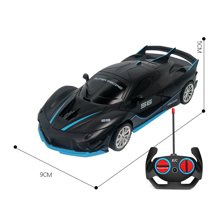 1:18 Rc Auto 4wd MODE2 Kunststoff Power Räder für Kinder Jungen Spielzeug Pädagogisches Spielzeug Fernbedienung Auto Spielzeug für Kinder: BLUE 56 RC CAR