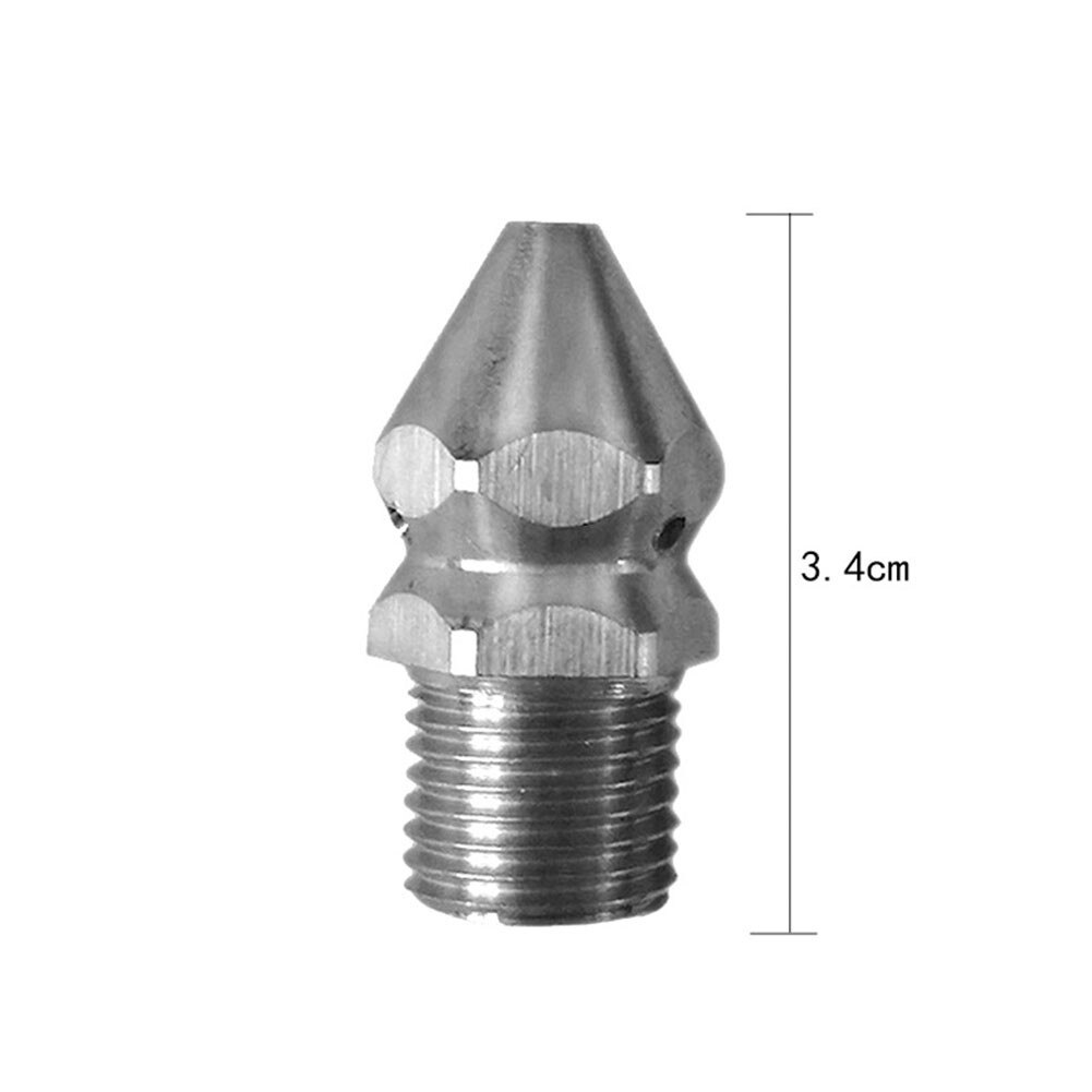 1*Cleaning Nozzle High Pressure Cleaner Drain Sewer Cleaning 06 Nozzle Jet 1/4'' Male 1 Forward 3 Rear Pressure Washer Parts