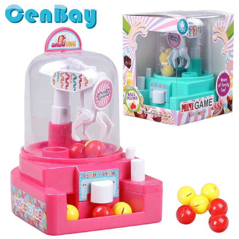 Mini Klaue Arcade Kran Candy Grabber Catcher Kleine Ball Kran Maschine Kinder Handheld Fangen Puppe Ball Grabber für Kinder