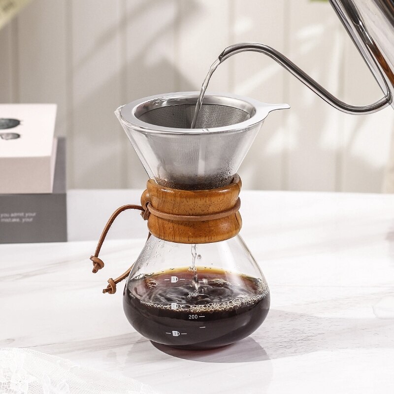 Stainless Steel Reusable Drip Coffee Filters Dripper Pour Over Coffee Filter Funnel Metal Mesh Basket Coffeeware Barista Tools