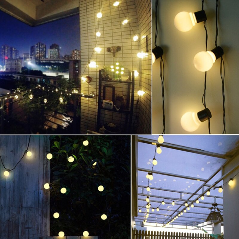Festoon Light Bulbs Solar Led Light Outdoor Fairy Lights Garland Led Lights Christmas Garden Decoration Outdoor Street Garland
