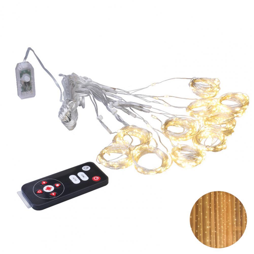 LED String Lights Street Fairy Lights Remote Control Waterproof Outdoor Christmas Garden Wedding Party Decor: Warm White