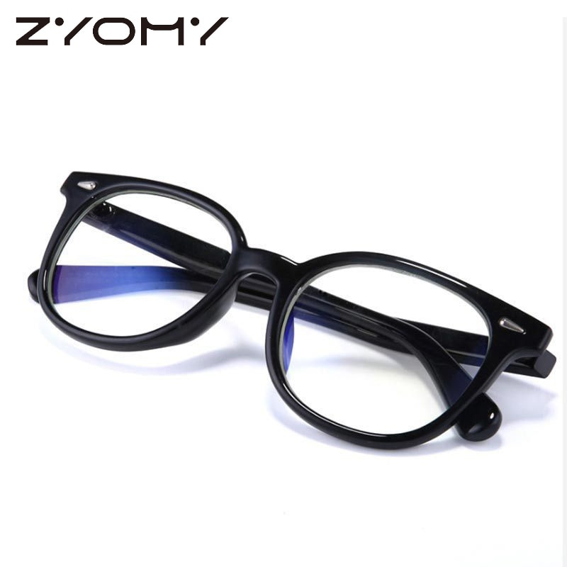 Retro anti-blauwe straling optische brilmontuur vintage ronde montuur heren dames bril leesbril computerbril
