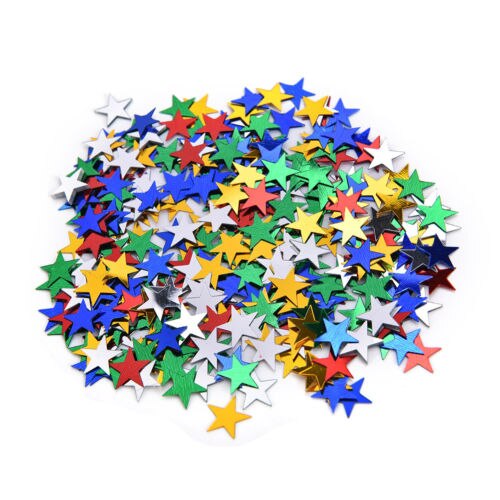6mm/10mm Stars Table Confetti Sprinkles Sparkle Blue Gold Silver Green Metallic Stars Supply Birthday Party Wedding Decoration: Colorful / 6mm
