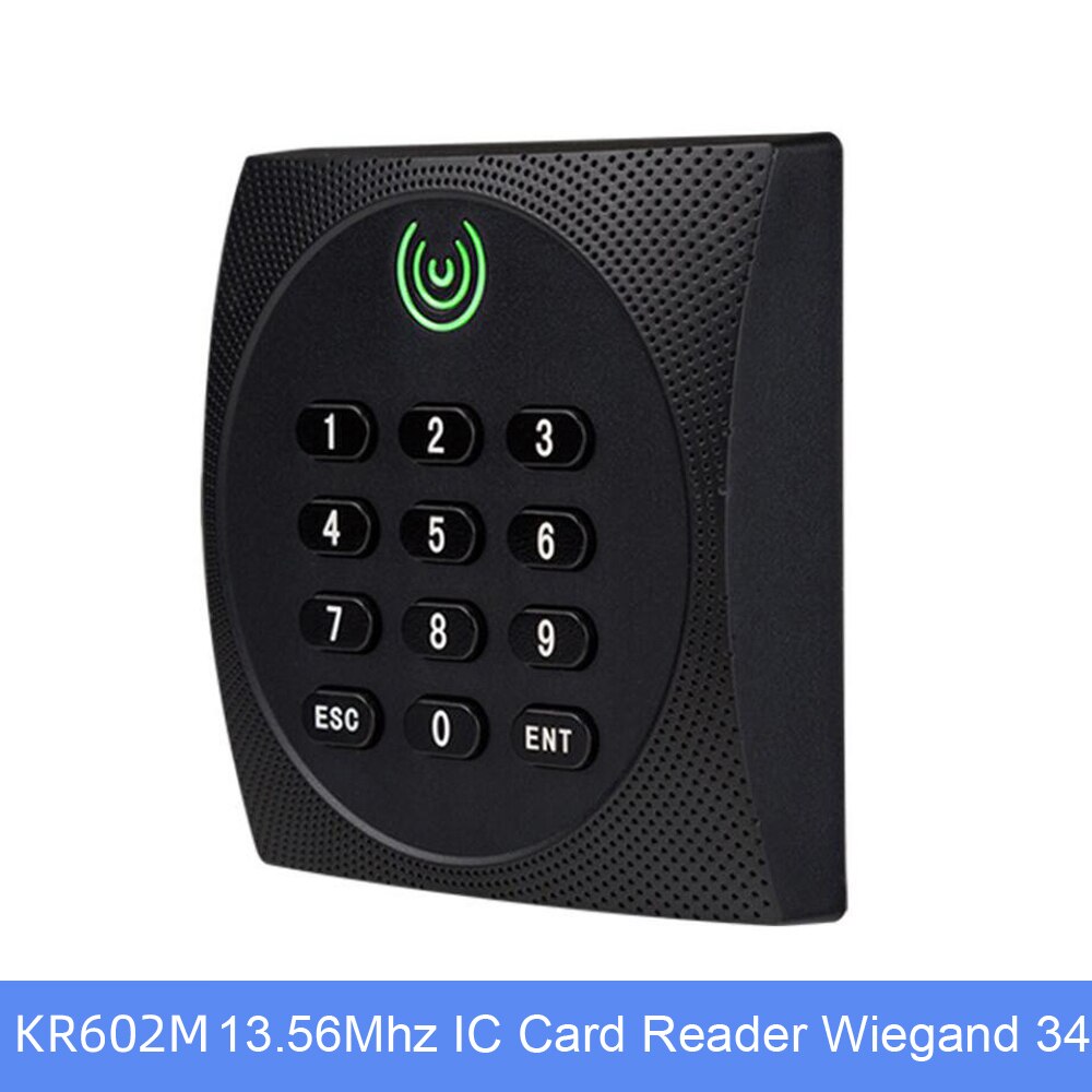 Entry Access Control Keyboard Wiegand 26 34 Card Password Reader Door Access Control System Rfid IC Reader KR602E: KR602M 13.56Mhz