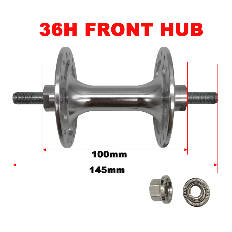 MAXFORD bicicleta Fixie Hub bicicleta cubo de aluminio rueda libre rodamiento sellado 32H 36H piñón fijo bicicleta pista piezas de ciclismo: Gris claro