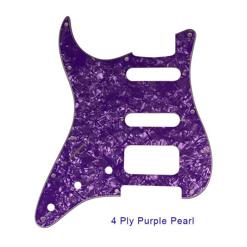 Gitardeler - for usa\mexico fd venstrehendt stratocaster 72 ' 11 skruehull standard humbucker hss gitar plekterbrett skrapeplate: Plomme