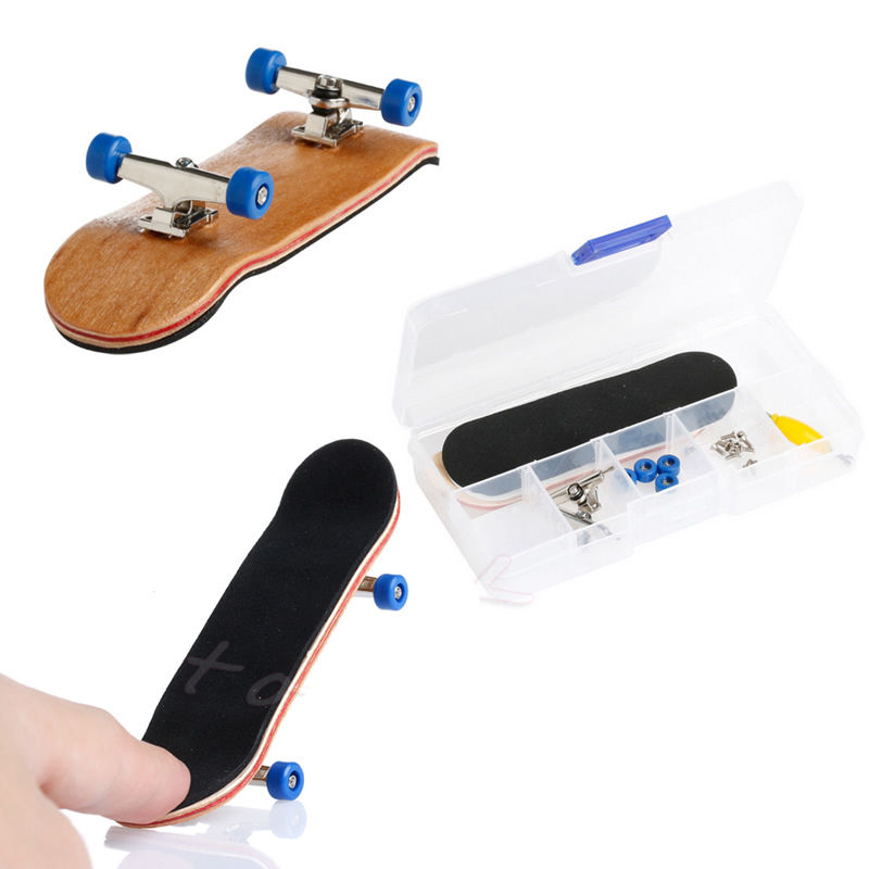 Basic Complete Wooden Deck Fingerboard Maple Wood with Bearings Grit Foam Tape