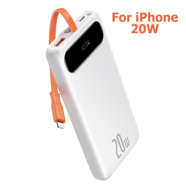 Baseus 20000 Mah Power Bank Pd 20W Snel Opladen 20000 Mah Power Bank Externe Batterij Voor Iphone 13 12 pro Max Xiaomi Poverbank: 20W iphone / 10000mAh