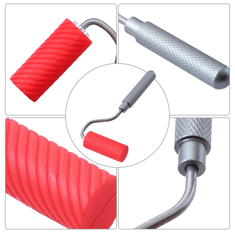 Rouleau à colle en silicone avec escalier poignée en aluminium artisanat d'art travail de calcul projets collés 1 "-7/8"