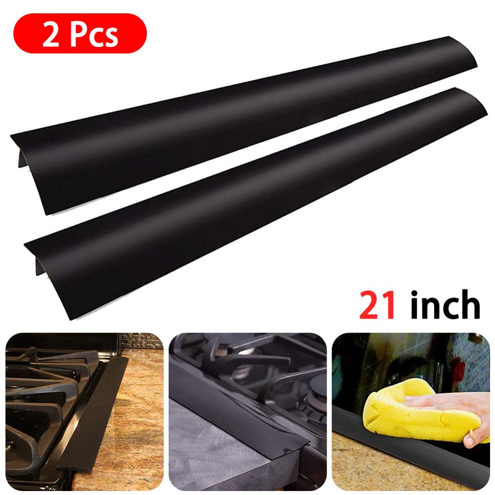 Flexible Stove Counter Sink seal Silicone Rubber Kitchen Oil-gas Slit Filler Heat Resistant Mat Oil Dust Water Seal Kitchen Tool: 21 inch 2pcs