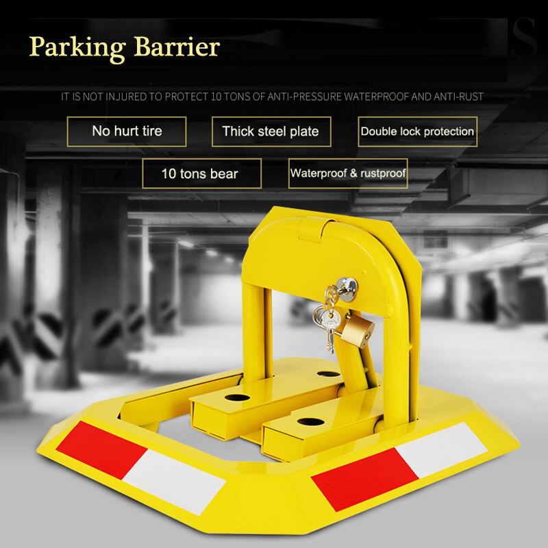Achteck Stahl Auto Parkplatz Blocker, Auto Parkplatz Barriere, manuelle Parkplatz Schloss Poller Post Boden sperren verdickt Anti-kollision