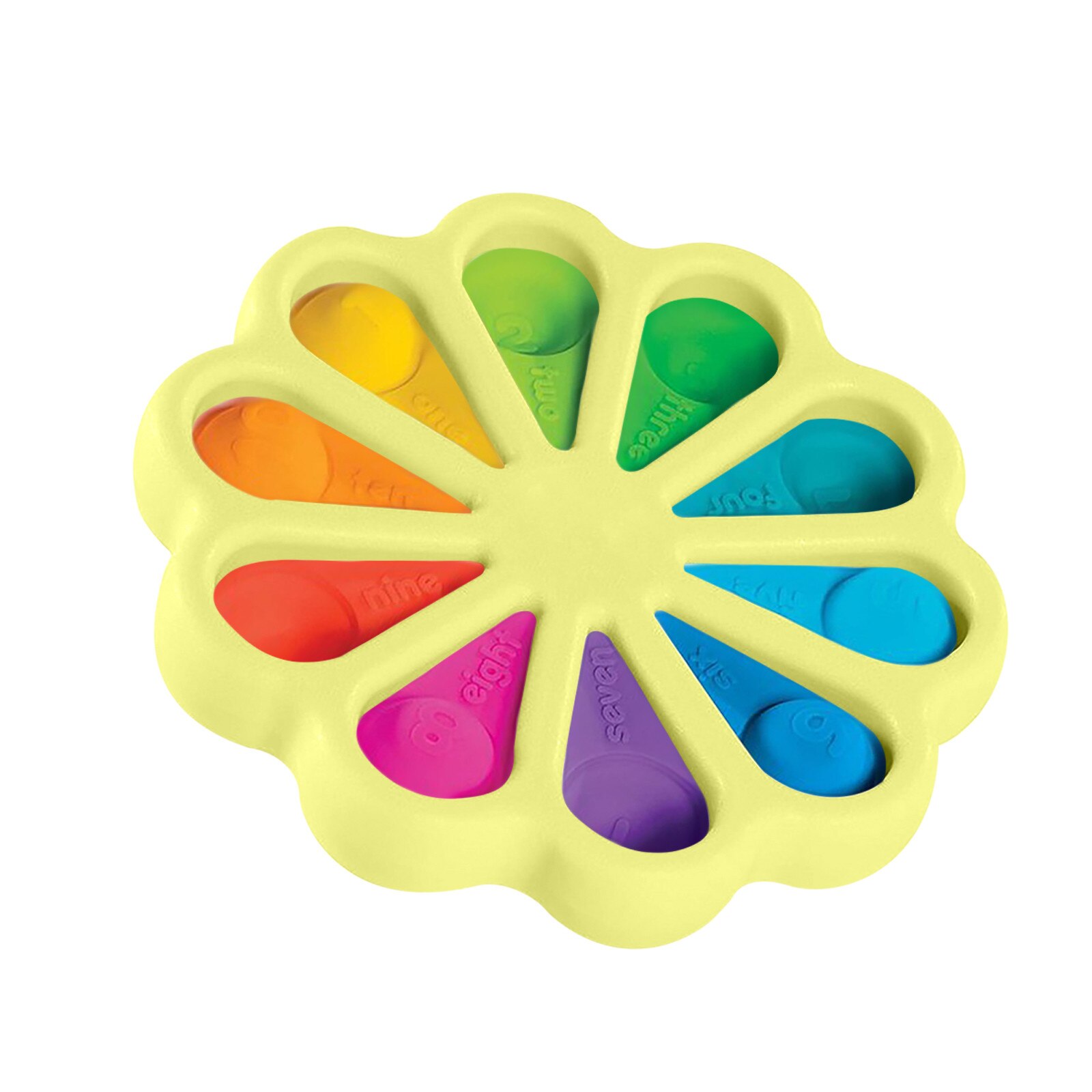 Fidget Simple Dimple Toy Flower Fidget Toys Stress Relief Hand Toys Early Educational for Kids Adults Anxiety Autism Toys: F