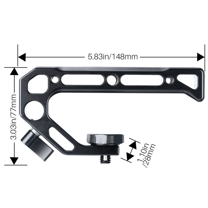 R008 Kamera Kalten Schuh Griff Griff mit Arri Ortung Schraube M5 Rotierenden Schraube Externen Monitor Mic für DSLR NikonCanon Sony