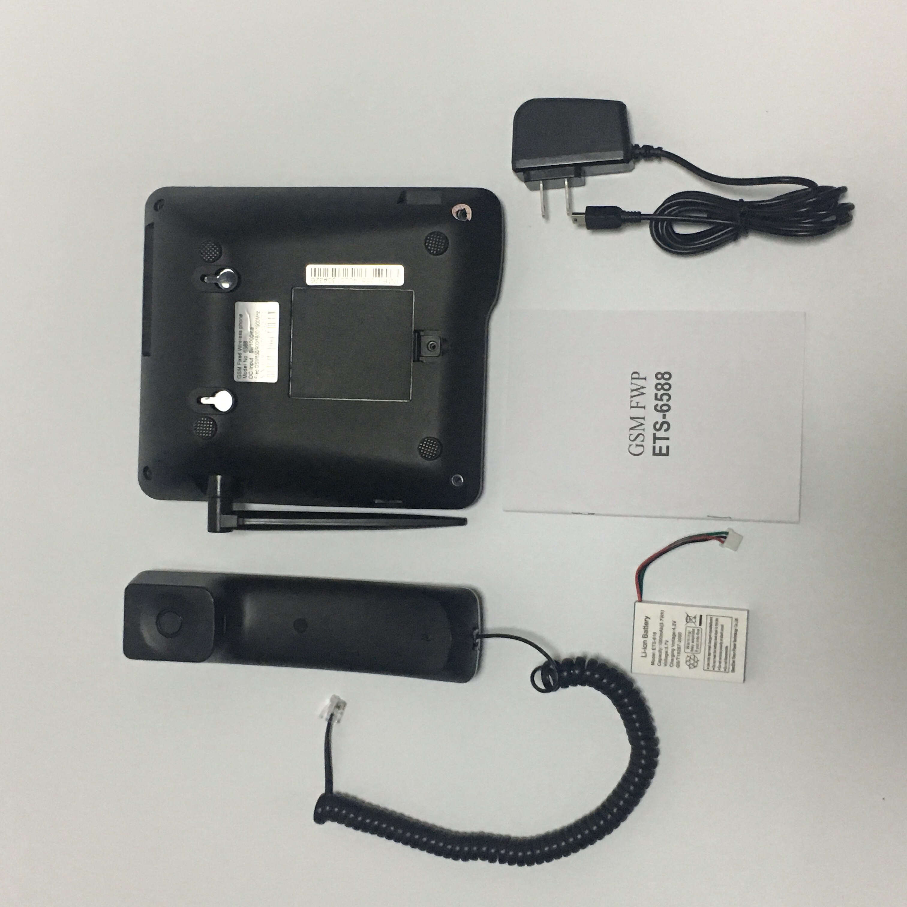 Cordless Phone Desktop Telephone Support GSM 850/900/1800/1900MHZ Dual SIM Card 2G Fixed Wireless Phone with Antenna Radio Clock