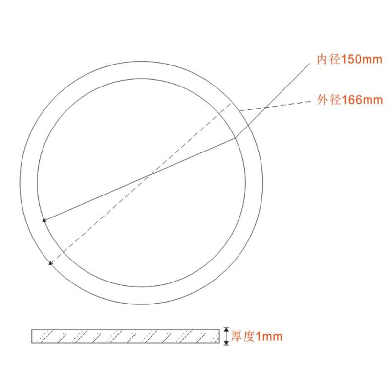 Medidor de ángulo de 166x150x1, Dial de 360 grados, círculo mecánico, placa decorativa de acero inoxidable