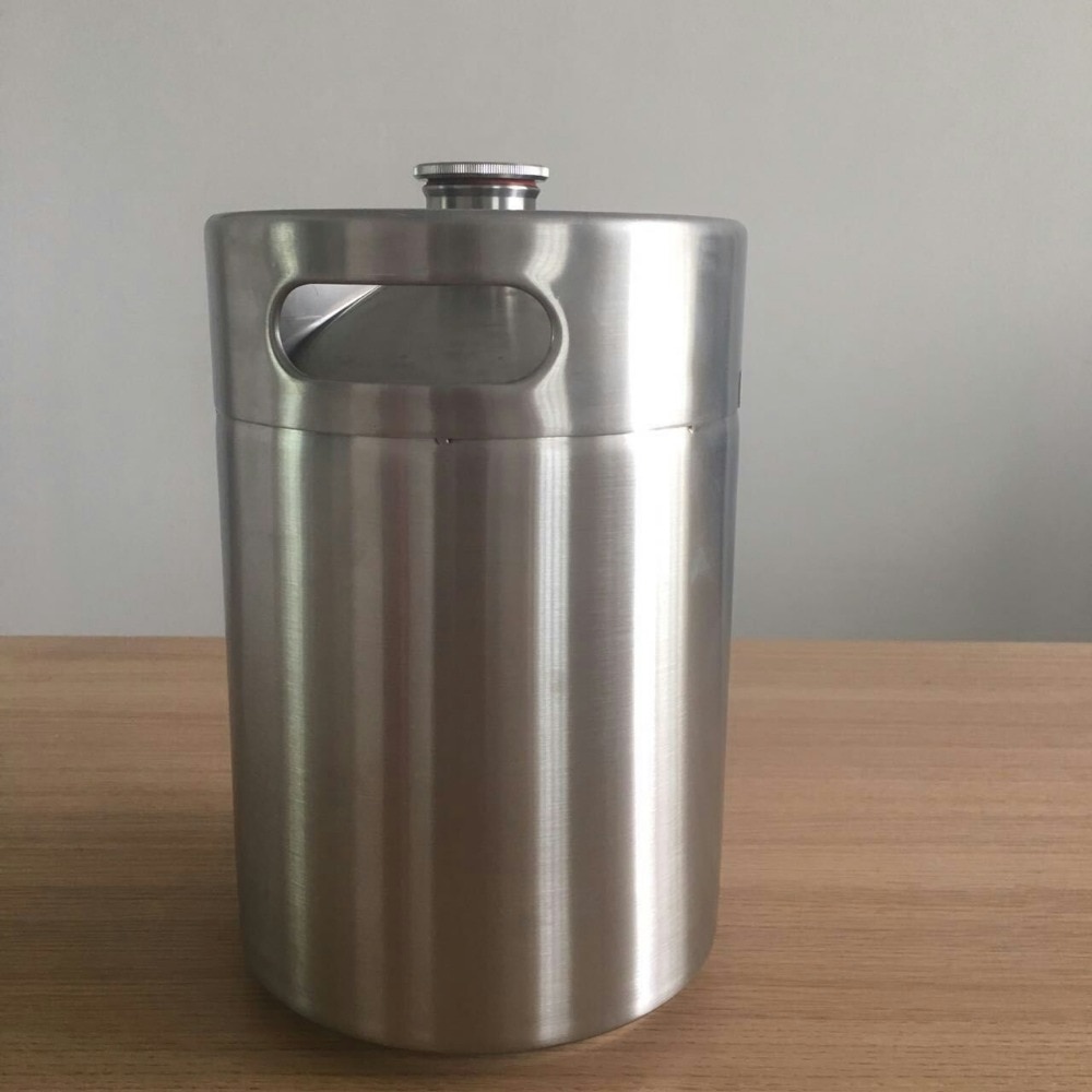 5L Rvs Mini Biervat Onder Druk Growler voor Ambachtelijke Bier Dispenser Systeem Home Brew Bier Brouwen