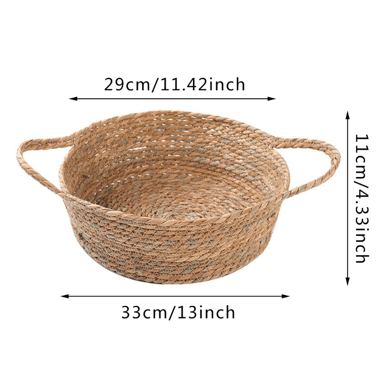 Kat Bed Ronde Stro Mand Kat Slapen Kussen Huisdier Mat Leuke Lichtgewicht Rotan Weven + Pp Katoen