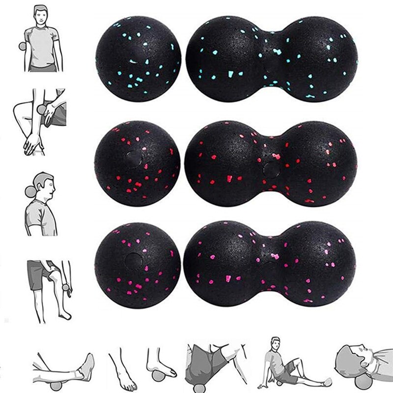 Pelota de miofascia EPP Lacrosse, Bola de masaje de cacahuete de alta densidad, ligera, Fitness, ejercicio, Fascia, alivia el dolor, Yoga