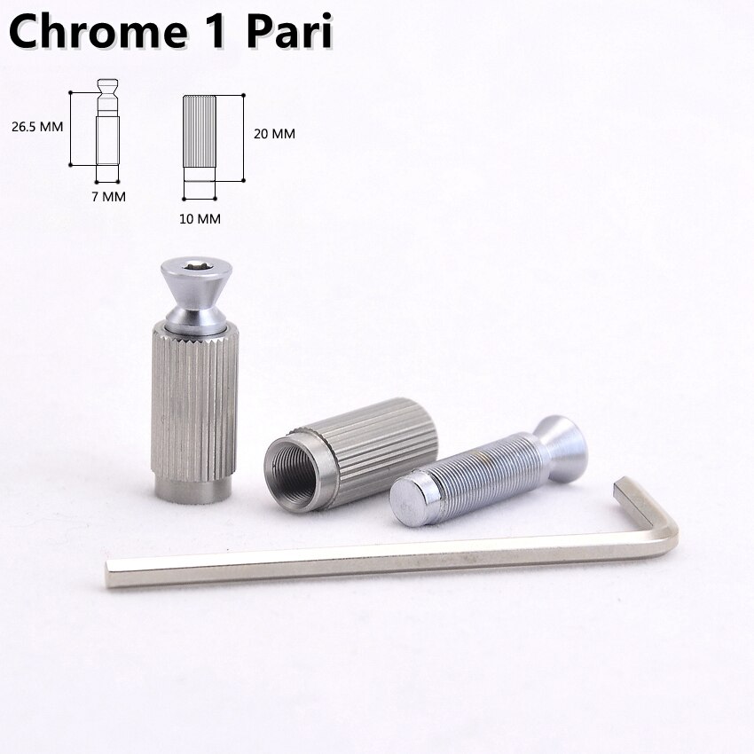 1 Pair Stainless Steel Bolt Screw / Stud and Anchor for GOTOH GE1996T / 510TS Tremolo System BridgeBridge JP(Origin): Chrome 1 Pari