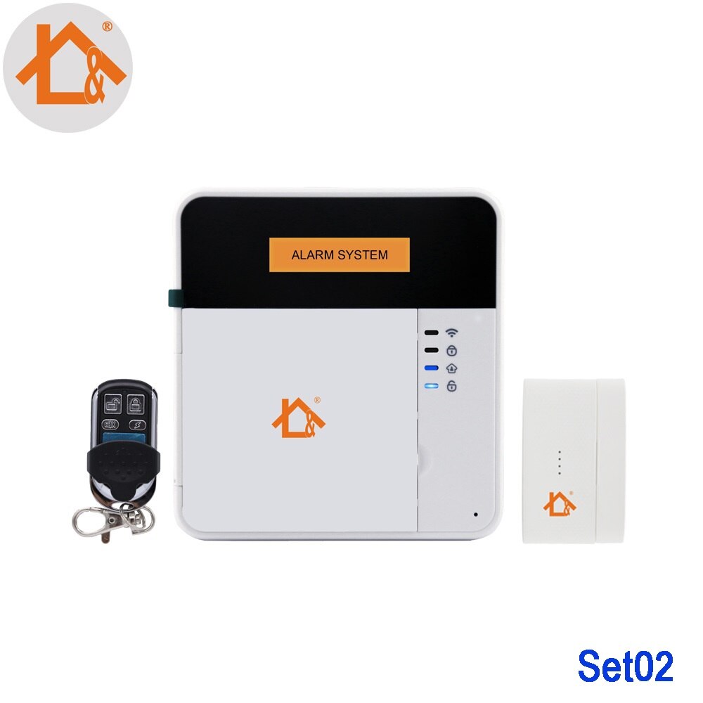 App CE LCD Wireless GSM Alarm Keypad Security Alarm System With Pir Motion Sensors: Set02