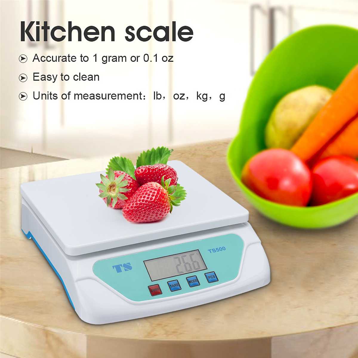 30kg LCD Display Electronic Scales Weighing Kitchen Scales Grams Balance for Home Electronic Balance Weight