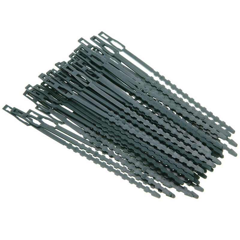 50pcs Cable Tie Adjustable Plastic Plant Tie Reusable Binding Wrap Straps For Garden Tree Support Cable Ties