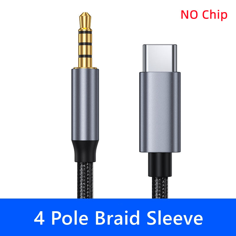 Cable adaptador de conexión de Audio auxiliar USB tipo C a 3,5mm para auriculares de altavoz de coche Cable de Audio de enchufe Dual Android con puerto tipo C: Rojo / 1,5 m