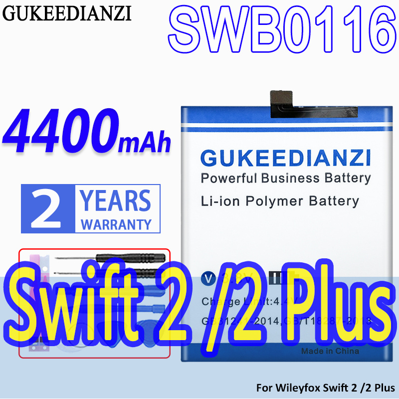 High Capacity GUKEEDIANZI Battery SW2XB01 SWB0115 SWB0116 For Wileyfox Swift 2X 2 /2 Plus 2Plus Replacement Batteries