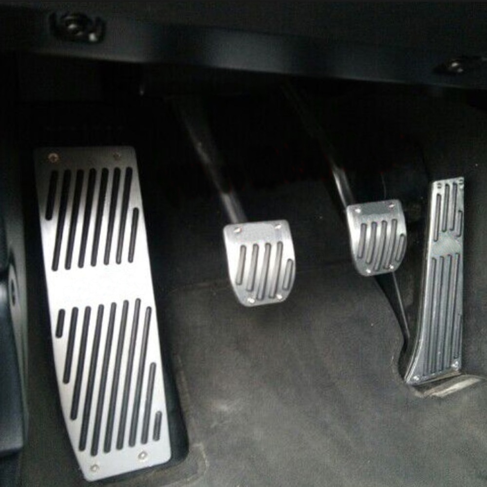 Sølv / sort aluminiumslegering bilpedaler hvile til bmw  x1 m3 e30 e36 e39 e46 e87 e90 e91 e92 e93 bil-styling tilbehør