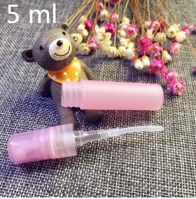 50 st 3 5 8 10 ml plastspray parfym miniflaskor liten spruta prov tom behållare dispensering: 5 ml rosa 50 st
