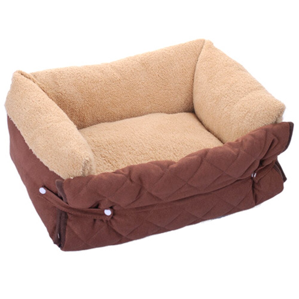 Haustier Hund Bett für Hunde Haus für Katze Korb Panier Hund Betten Kissen matt Decke Haustiere Liege für Hunde Haustier produkte für Hunde: Braun Hund Bett / M
