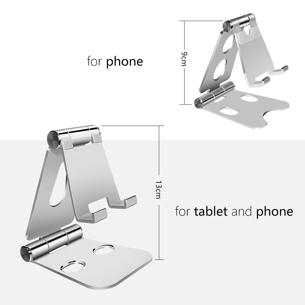 Mini Aluminium Faltbare Desktop-Halter für Handy Tablet 270 Grad Rotation Einstellbar Stehen für Smartphone iPhone iPad