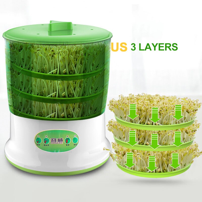 November Eu/Us Plug Intelligente Tauge Machine Groeien Automatische Grote Capaciteit Thermostaat Groene Zaden Groeiende Automatische: US 3LAYER