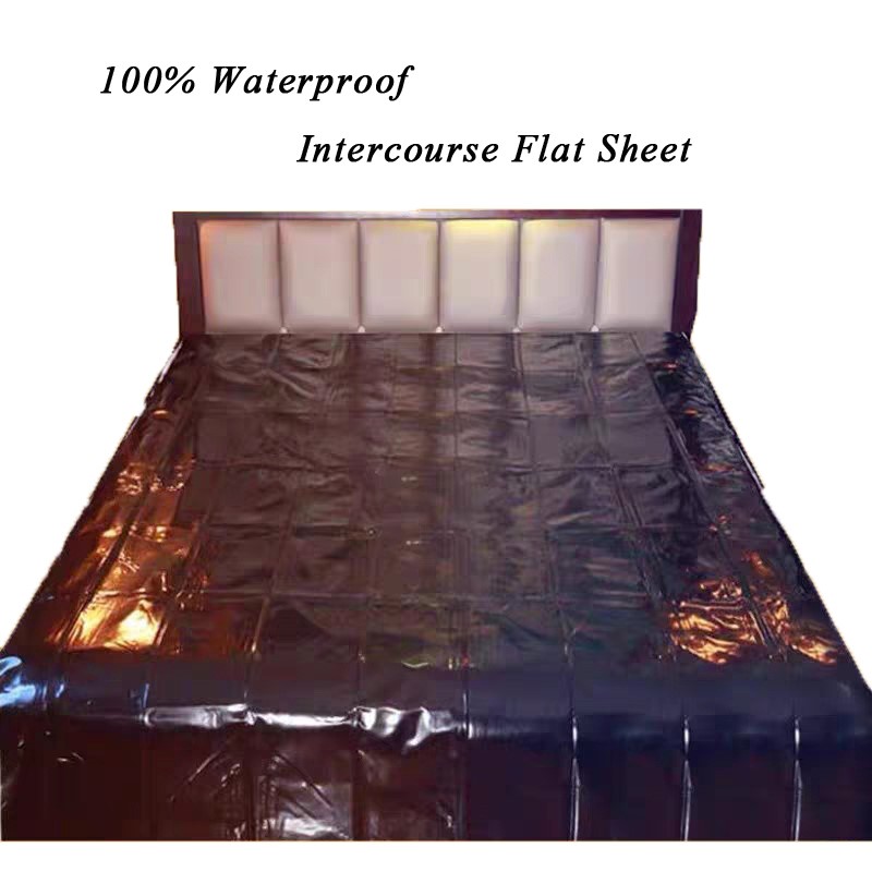 Leather Waterproof Bedding Pvc Vinyl Couple Cushion Mat Bed Sheet Allergy Relief Bed Cover Sheets For Adult Couples Play SPA