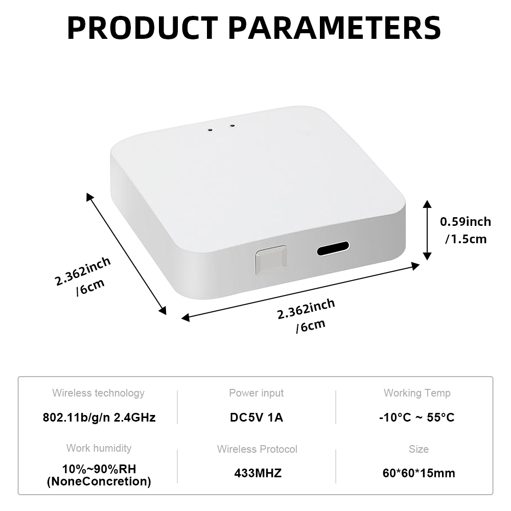 Tuya-estación meteorológica WIFI RF433, Kit de termómetro inalámbrico, Sensor de temperatura y humedad interior, monitoreo remoto de teléfono