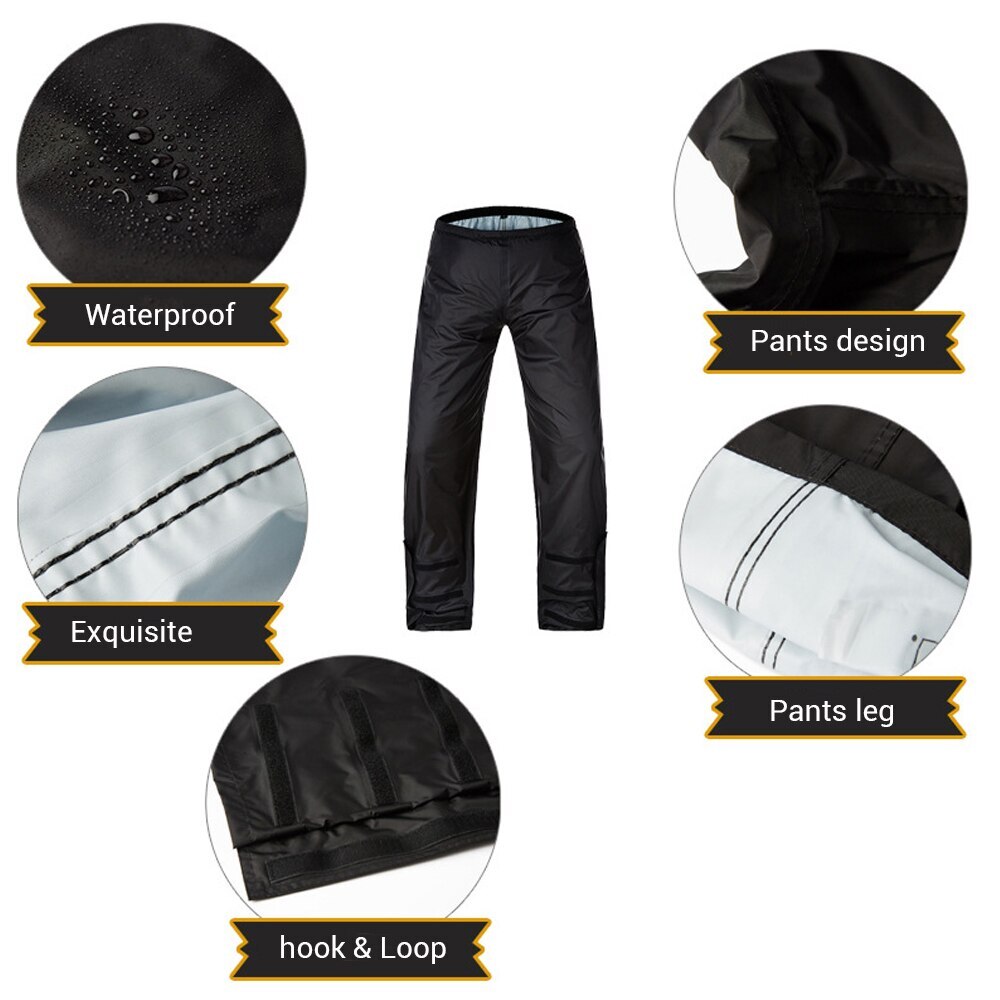 Waterproof Motorcycle Raincoat +Rain Pants Poncho Motorcycle Rain Suit Moto Rain Jacket Riding Motorbike Rain Coat