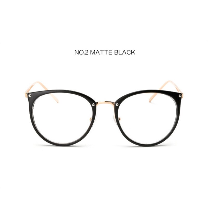 Women Men Optical Glasses Frame Round Oversized Eyeglasses Frames Metal Spectacles Clear Lenses Glasses: MBA
