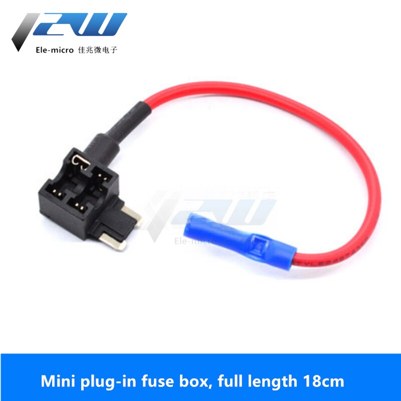 Fuse socket car with medium and small waterproof fuse box, car modified fuse with cable: Mini  18cm