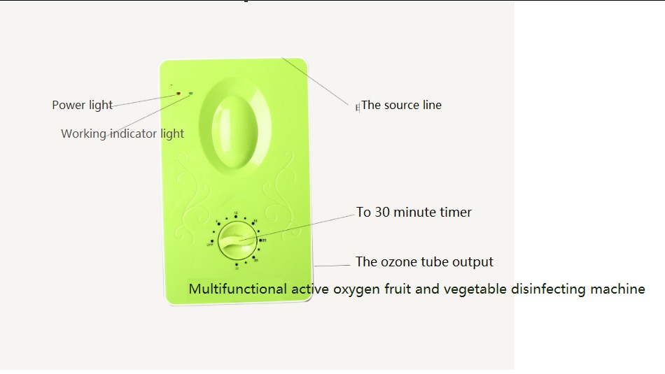 Vaisselle multifonctionnelle de lavage de machine de désinfection de machine de désintoxication de fruits et légumes d'ozone d'oxygène actif de ménage