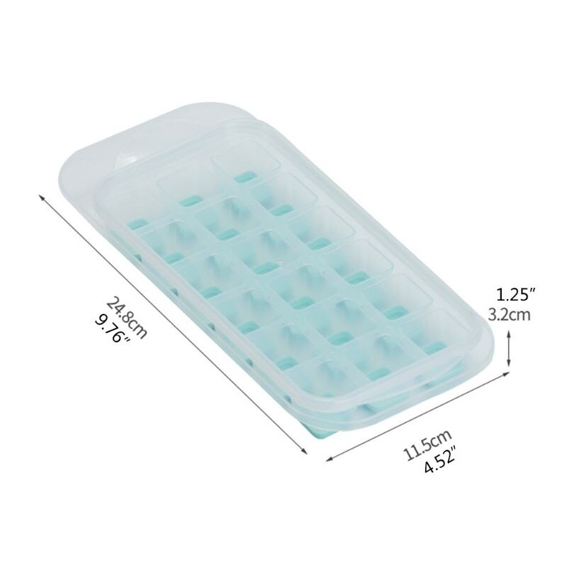 Silicone Ice Cube Trays with Lids Easy Release Flexible BPA Free Stackable Home GXMA