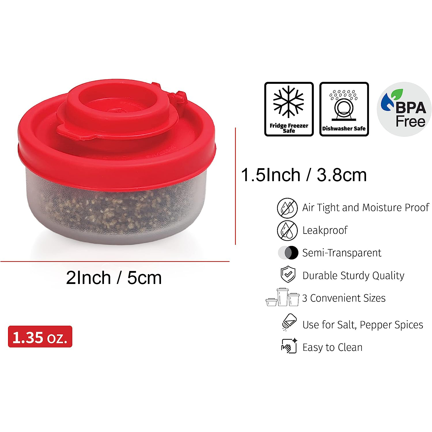 Seasoning Jar Pepper Shakers Moisture Proof Mini Salt Shaker to go Camping Picnic Outdoors Kitchen Lunch Boxes Travel