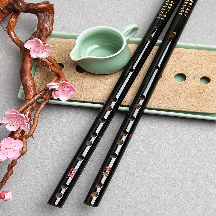 Flauta de madera de bambú tradicional china, clarinete de línea de flauta Vertical, 1 unidad