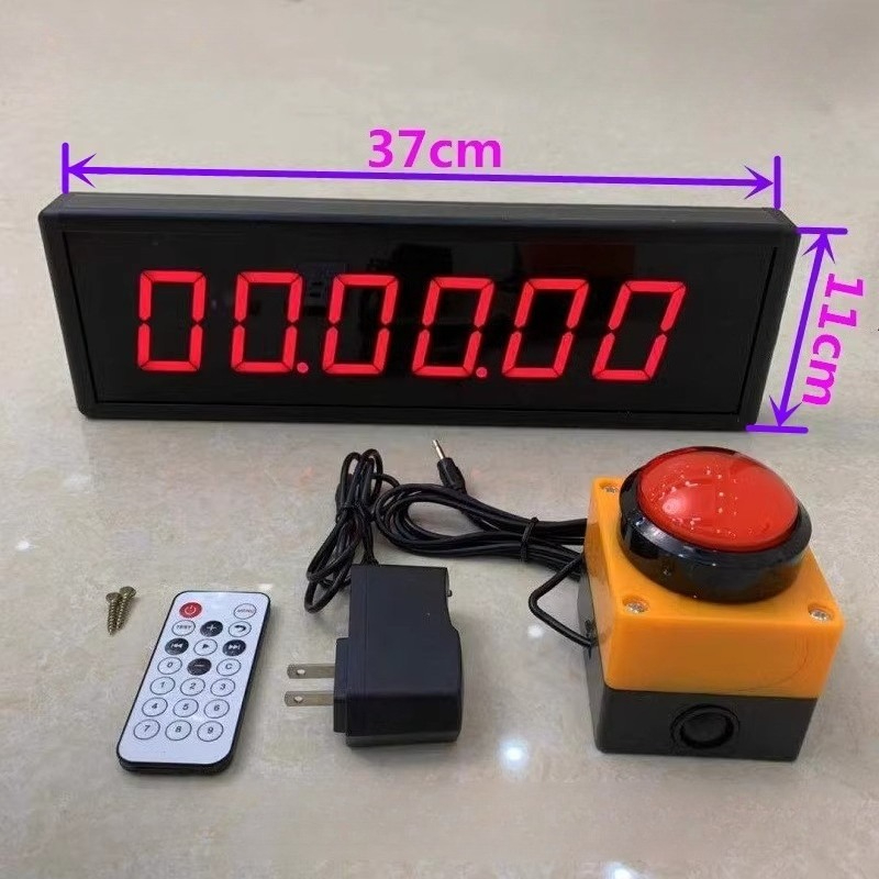 Match timer, countdown stopwatch counter LED digital display training, speech timing, special belt charging