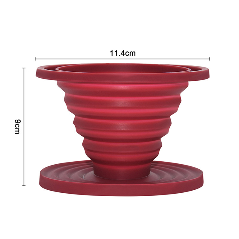 Gocciolatore per caffè in silicone pieghevole e compatto, per