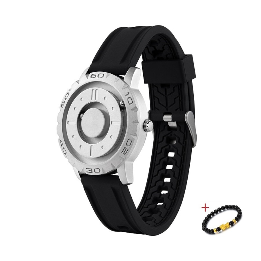 Heren Horloges Top Brand Luxe Magnetische Horloge Mannen Quartz Man Rvs Waterdichte Sport Siliconen Horloge Relogio Masculino