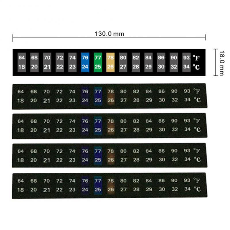 Aquarium Aquarium Thermometer Temperatuur Sticker Aquarium Accessoires Digitale Dual Scale Stick-on Duurzaam: GRIJS