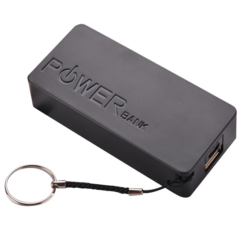 CAPRPIE 5600mAh 2X 18650 USB Energie Bank Ladegerät fallen LightweightDIY Energie Bank fallen Kasten Für iPhone sumsang: Schwarz